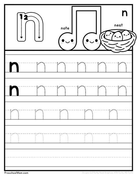 Handwriting Worksheet Letter N Worksheets Library