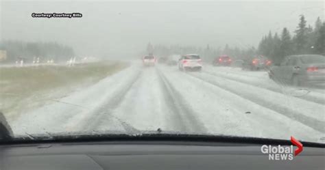 Hail Heavy Rain And Flooding Seen In Calgary And Surrounding Area As