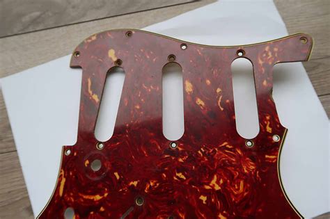 Rare Hole Fender Stratocaster Pickguard Cellluloid Nitrate Reverb