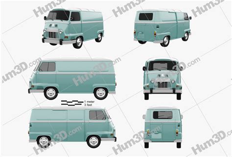 Renault Estafette Panel Van 1976 Blueprint Template 3DModels Org