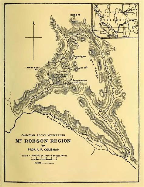 Coleman’s map Mount Robson 1911 | Spiral Road — Vicinity of Mount Robson