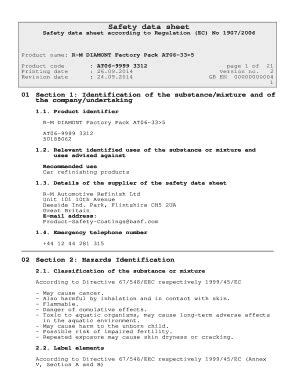 Fillable Online Safety Data Sheet Safety Data Sheet According To