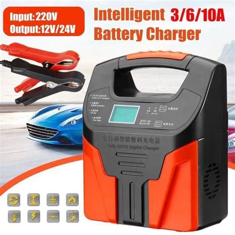 Voiture Moto impulsion Réparation Chargeur de batterie Intelligent