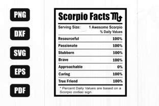 Scorpio Nutrition Facts Zodiac Graphic By Litkedesigns Creative Fabrica