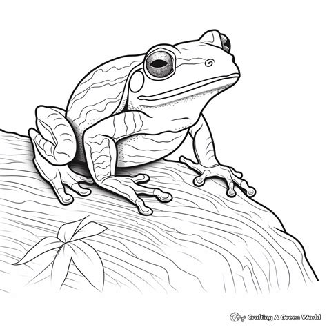 Red Eyed Tree Frog Coloring Pages Free And Printable