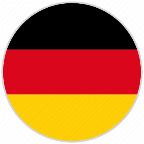 Circular Country Flag Germany National National Flag Rounded Icon