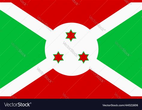 Burundi flag official colors flat Royalty Free Vector Image