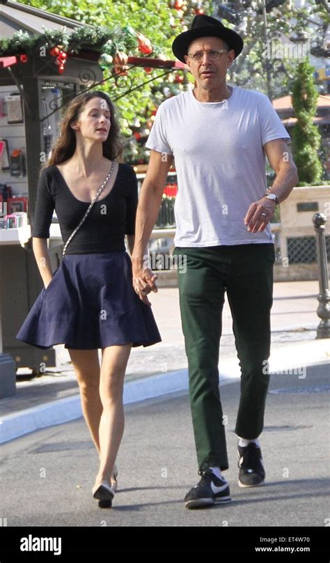 Jeff Goldblum Holding Hands With His Wife Emilie Livingston As The Go