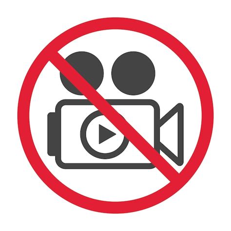 Premium Vector No Permission In Using Camera Poster Vector Door Plate