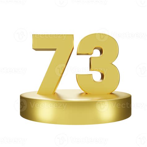 number 73 on the golden podium 22285939 PNG