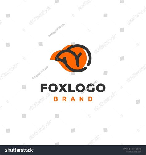 Fox Logo Design Orange Color Stock Vector (Royalty Free) 2186159609 ...