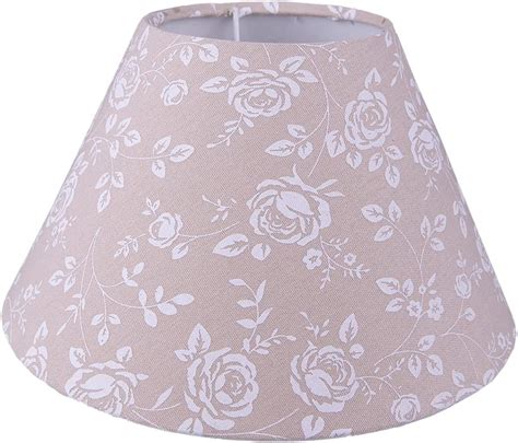 Lampenschirm Blumen Wei Beige Baumwolle X Cm Landhausstil