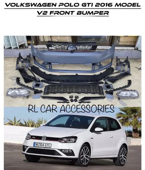 Volkswagen Polo Mk5 6c 6r Facelift Gti Style Front Bumper 2011 2012 2013 2014 2015 2016 2017