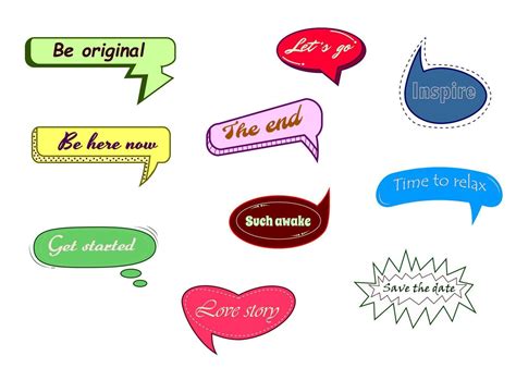 colorful message stickers 9295633 Vector Art at Vecteezy