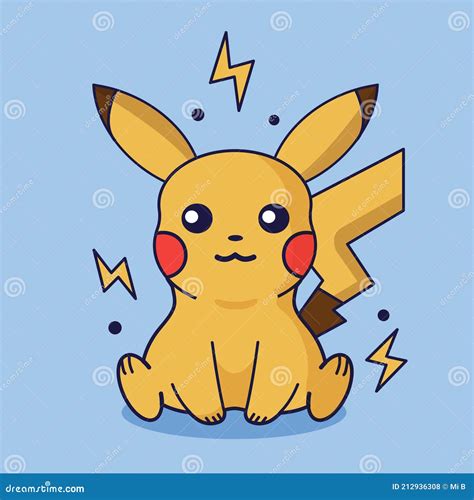 Illustration of Sitting Pokemon Pikachu Editorial Stock Photo - Illustration of icons, good ...