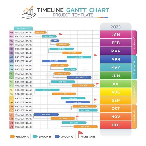 Fondo De La Plantilla De Infograf A De La Gr Fica De Gantt De L Nea De