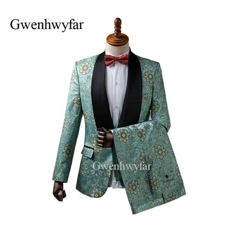 Gwenhwyfar Autumn New Lotus Flower High Grade Jacquard Suits For Men