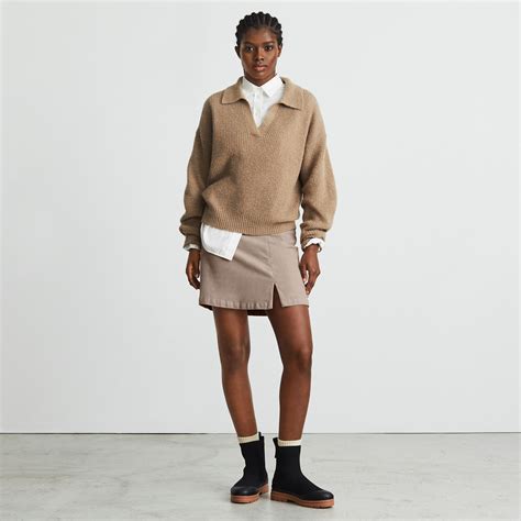 The Moleskin Mini Skirt Burnt Sugar Everlane