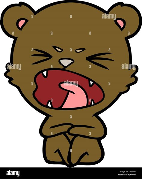 Angry Cartoon Bear Stock Vector Image And Art Alamy