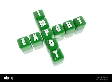 Import And Export Letter Symbols Stock Photo Alamy