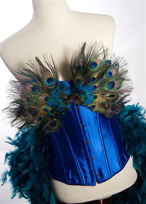 2xl Plus Size Peacock Feather Corset Costume Burlesque Fantasy Fair…