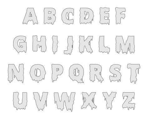 15 Best Halloween Letter Stencils Printable Printableecom Pumpkin Abc