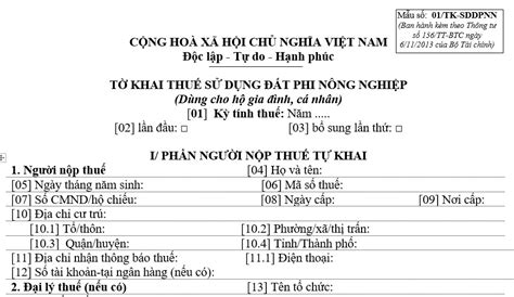 T I M U Tk Sddpnn T Khai Thu S D Ng T Phi N Ng Nghi P