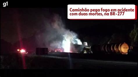 Acidente entre caminhões e carros na BR 277 mata duas pessoas e fere