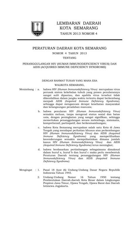 PDF LEMBARAN DAERAH KOTA SEMARANG Nomor 5 Tambahan Lembaran Darah