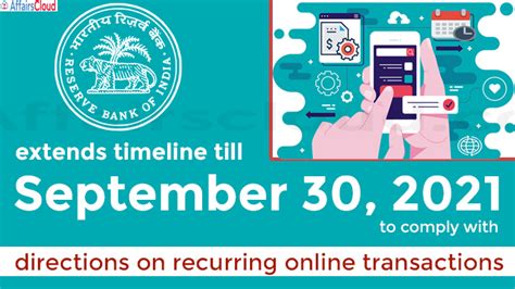 Rbi Extended The Timeline For Afa Norms On E Mandate To September