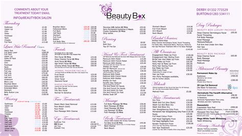 Crafting A Winning Beauty Price List A Comprehensive Guide Shop The