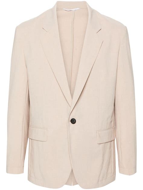 Hugo Seersucker Single Breasted Blazer In Natural For Men Lyst