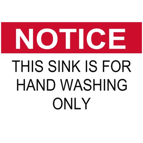 Hand Washing Sink Only Sign Printable