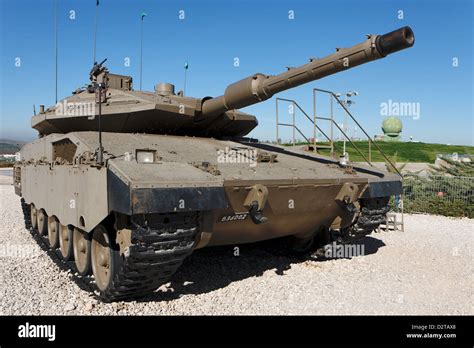 Nuevo tanque israelí Merkava Mark IV en Latrun cuerpos blindados museum