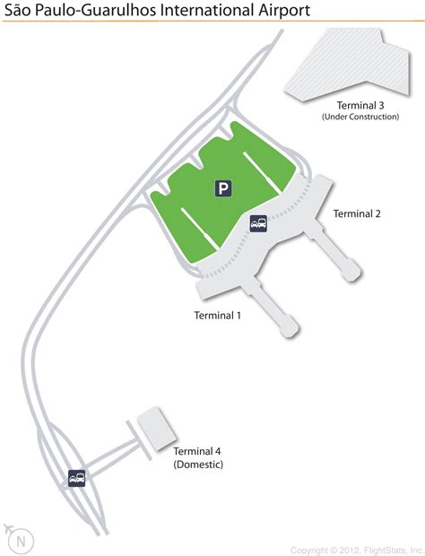 São Paulo Guarulhos Airport map - Ontheworldmap.com