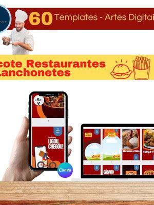 60 Artes Digitais Editaveis No Canva Restaurantes Compre Produtos