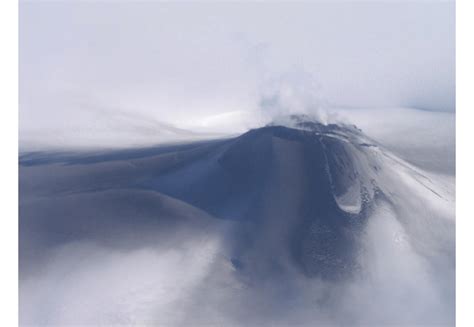 Oblique Aerial View Of The Intracaldera Cone Of Veniaminof Volcano The