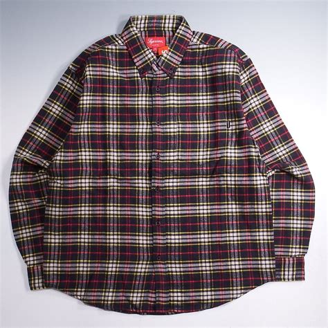 Yahooオークション 未使用品 20aw Supreme Tartan Flannel Shirt Bl