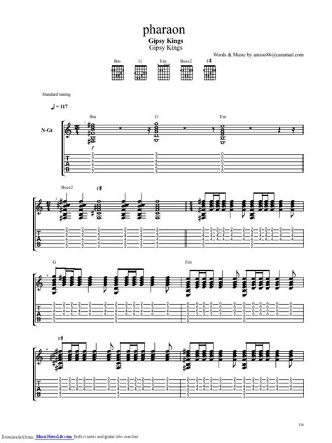 Gipsy Kings guitar tabs | PDF | Guitar Family Instruments | Celtic ...