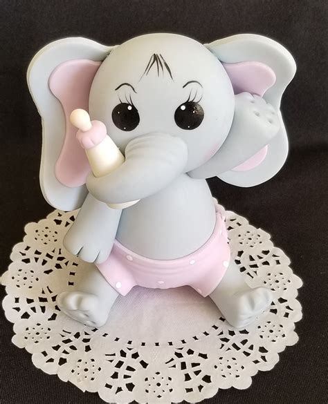 Baby Elephant Cake Topper Baby Shower Elephant Cake Topper - Etsy