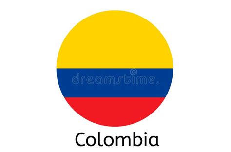 Icono De La Bandera Colombiana Ilustración Vectorial De La Bandera De