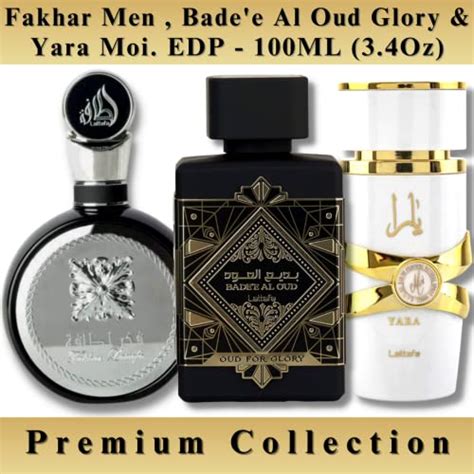 Lattafa Perfumes Bade E Al Oud Glory Fakhar Men Yara Moi Premium