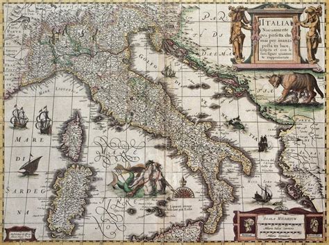 Italy old map — Stock Photo © marzolino #13290831