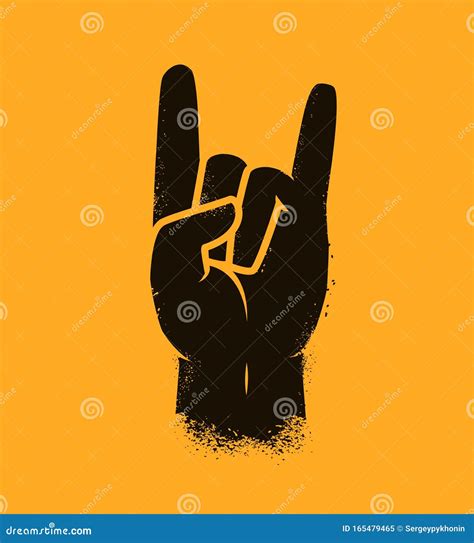 Cool Hand Gesture Symbol. Heavy Metal, Rock Vector Illustration Stock ...