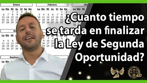 ¿cuanto Tiempo Se Tarda En Finalizar La Ley De La Segunda Oportunidad Youtube