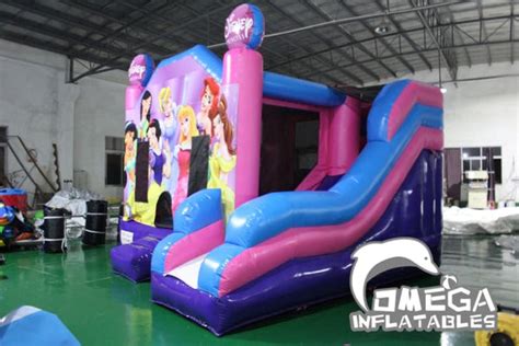 Princess Inflatable Bounce House With Slide Omega Inflatables Factory