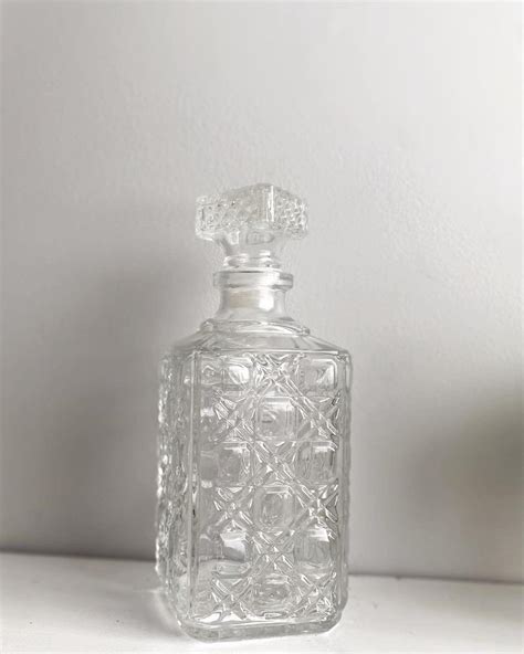 Mcm Vintage Whiskey Decanter Bottle Glass Decanter Bottle Etsy