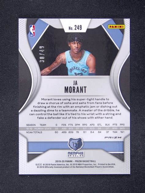 Panini Prizm Ja Morant Grizzlies Rc Rookie Orange Ebay