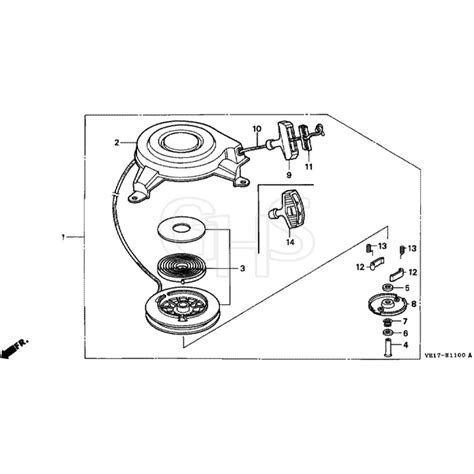 Honda Hrb535k2 Hxe Mzba 6200001 6299999 Recoil Starter Diagram Ghs