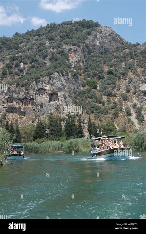 Lycian Rock Tombs At Dalyan In Turkey Stock Photo Alamy